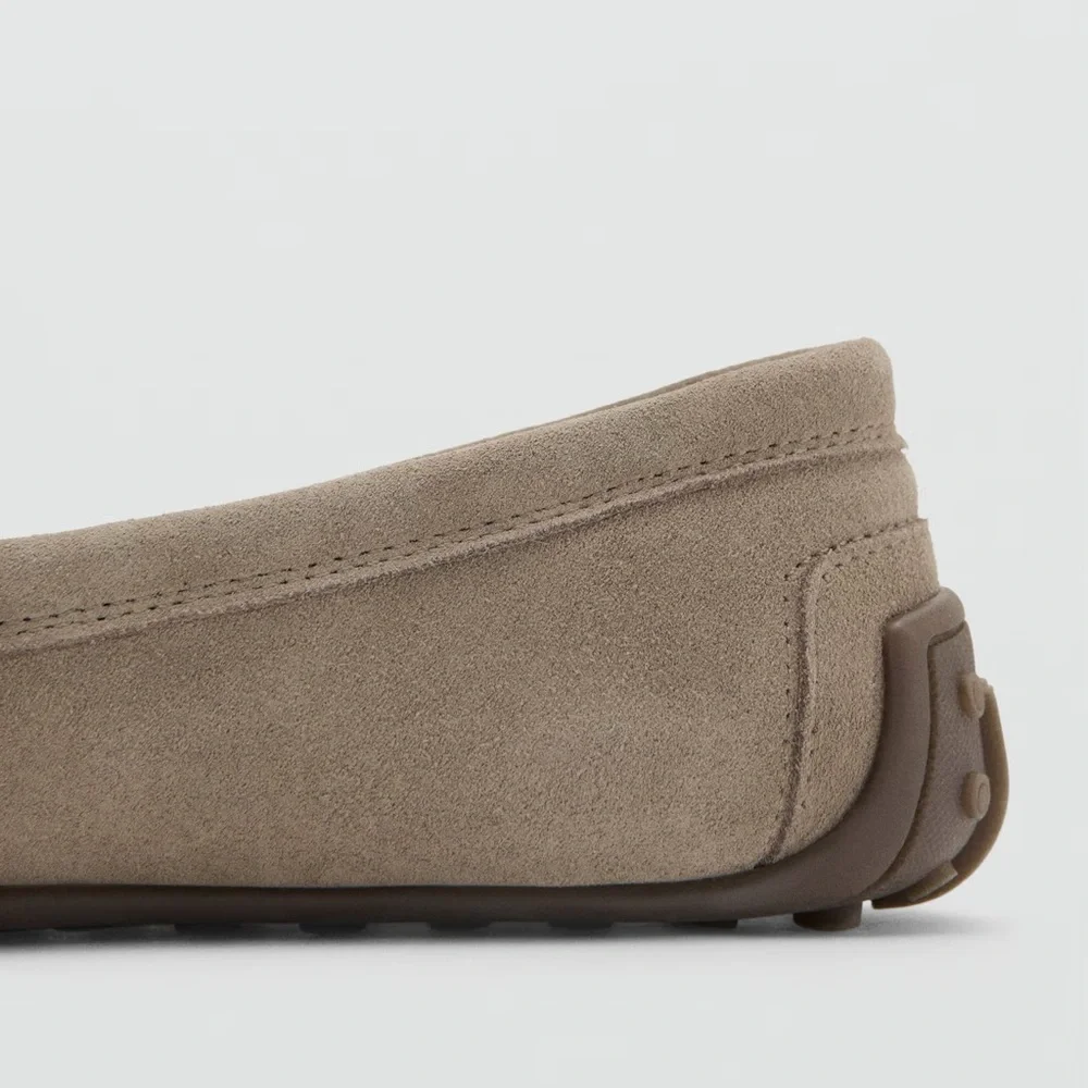 Kids Suede Loafers - Taupe